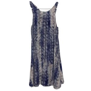 Rory Beca Silk Dress Medium Snake Reptile Blue